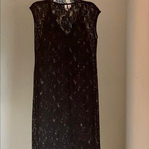 Beach dress Cover up Black M lace